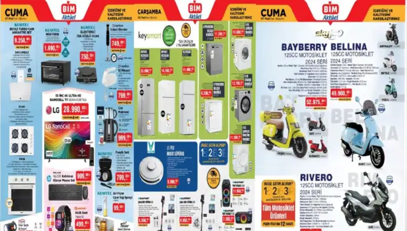 BİM 4 Mart 2025 Aktüel Ürünleri: Elektronik ve Motosiklet Fırsatları!