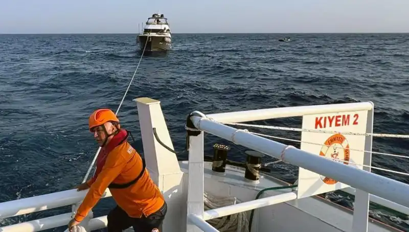 Marmaris Açıklarında Kaybolan Tekne Zorlu Bir Kurtarma Operasyonuyla Kurtarıldı